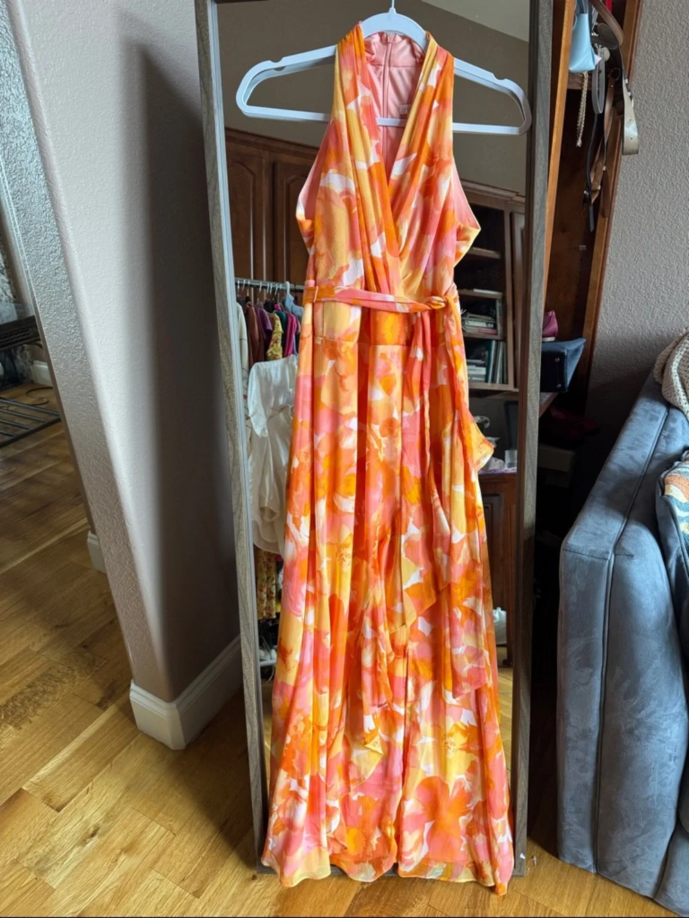 London Times Peachy Floral wedding Guest Dress - Picture 1 of 6